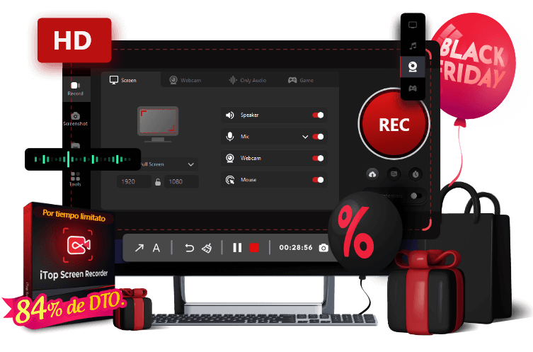 Grabador de Pantalla para PC Gratis - iTop Screen Recorder